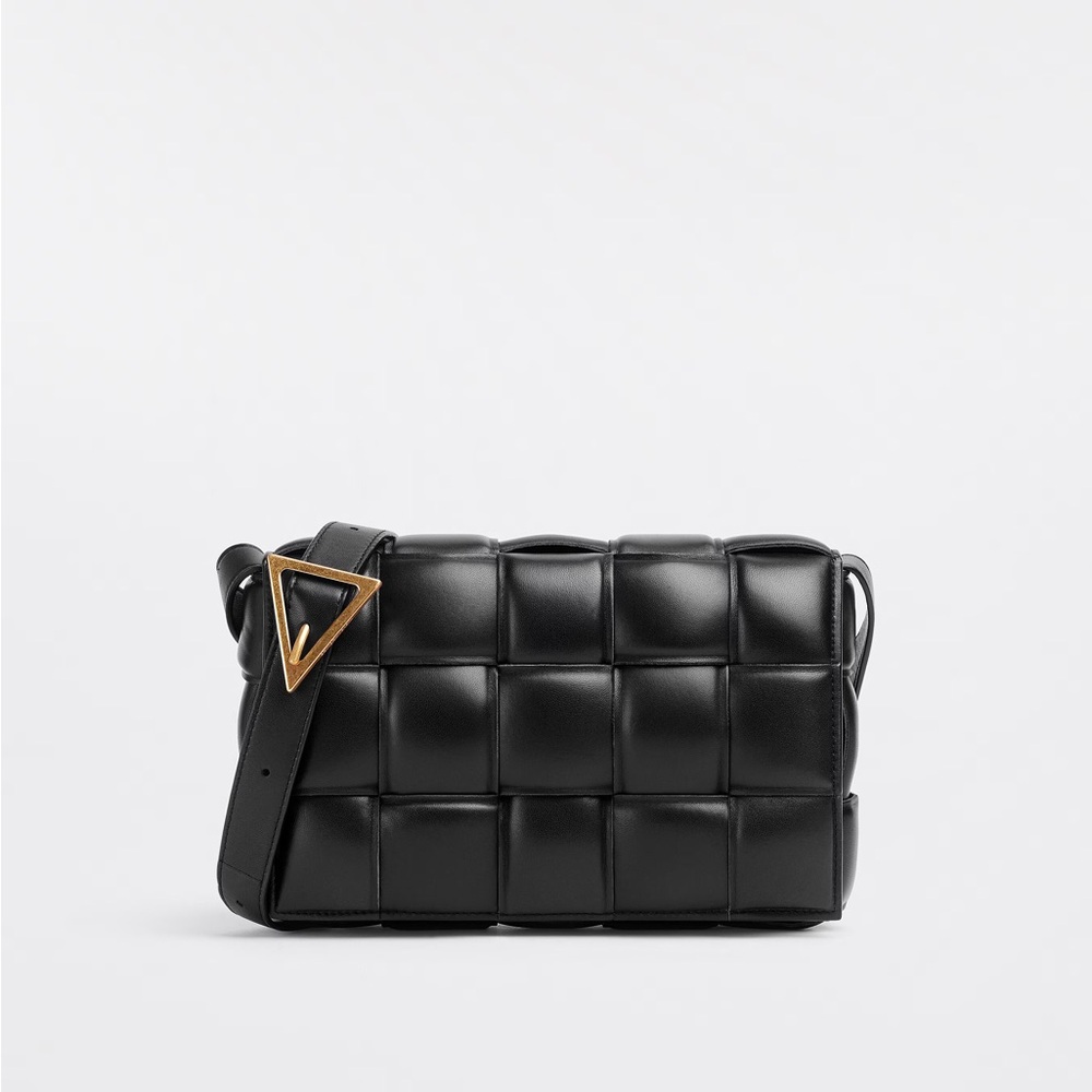 Bottega Veneta black padded cassette bag